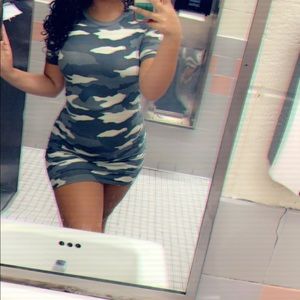 Camo mini dress